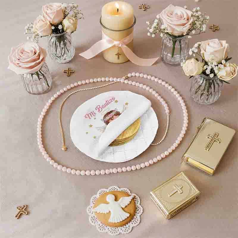 Tortillero de Tela para Bautizo de Niña Decorativo. - Imagen 6