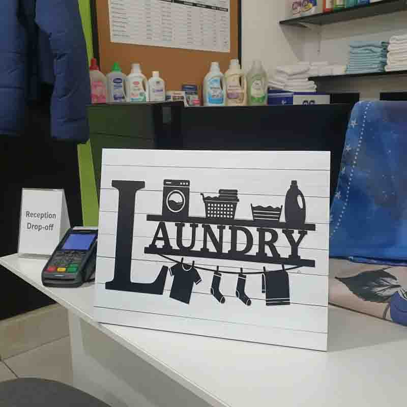 Letrero Decorativo Laundry para Lavandería Farmhouse 30x20 cm. - Imagen 4