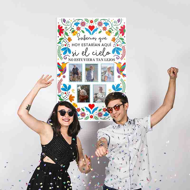 Letrero de Recuerdo para Fiestas Familiares Modelo Mexicano. - Imagen 3