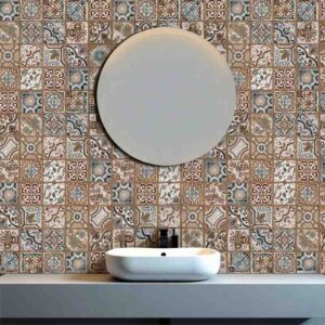 Mosaicos Adhesivos Vinil Estilo Vintage Para Cocina 10pz.
