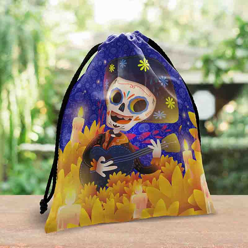 10 Dulceros de Calaveras para Día de Muertos 24x20 cm, Bolsitas de Tela Lavables para Dulces, Recuerdos y Fiesta Mexicana. - Imagen 8