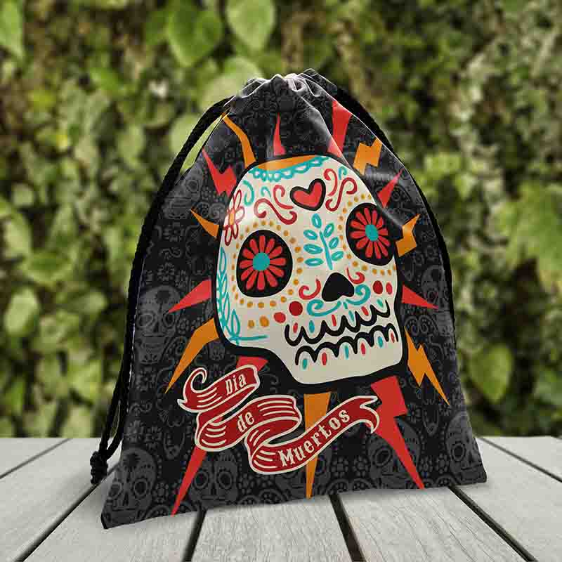 10 Dulceros de Calaveras para Día de Muertos 24x20 cm, Bolsitas de Tela Lavables para Dulces, Recuerdos y Fiesta Mexicana. - Imagen 9