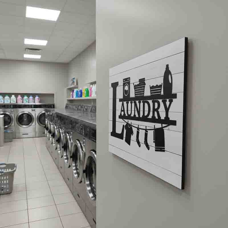 Letrero Decorativo Laundry para Lavandería Farmhouse 30x20 cm. - Imagen 6