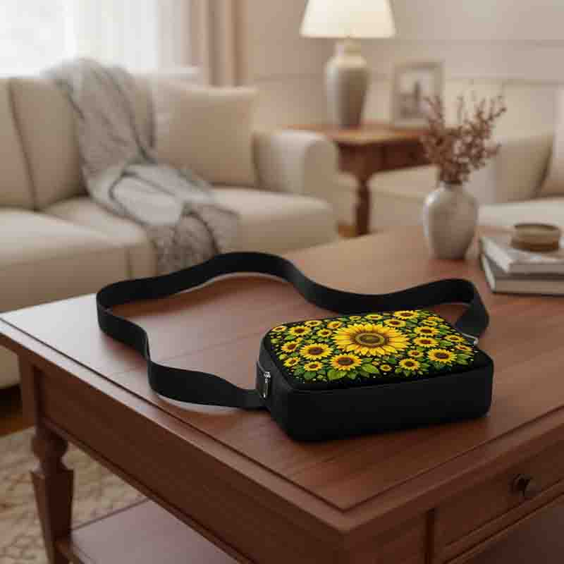 Cangurera Modelo Girasoles Ajustable para Mujer con 2 Compartimentos. - Imagen 3