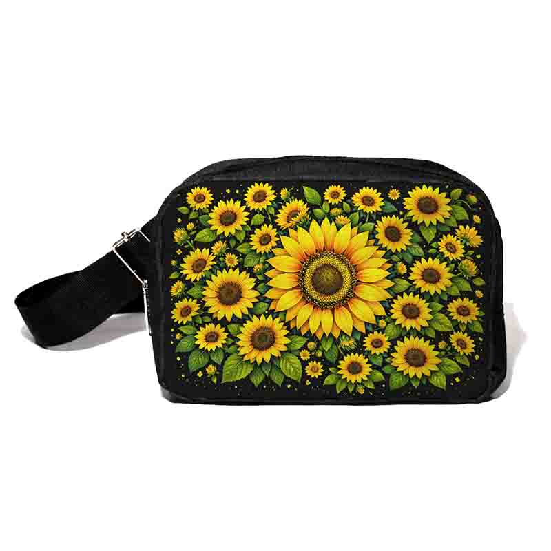 Cangurera Modelo Girasoles Ajustable para Mujer con 2 Compartimentos. - Imagen 6