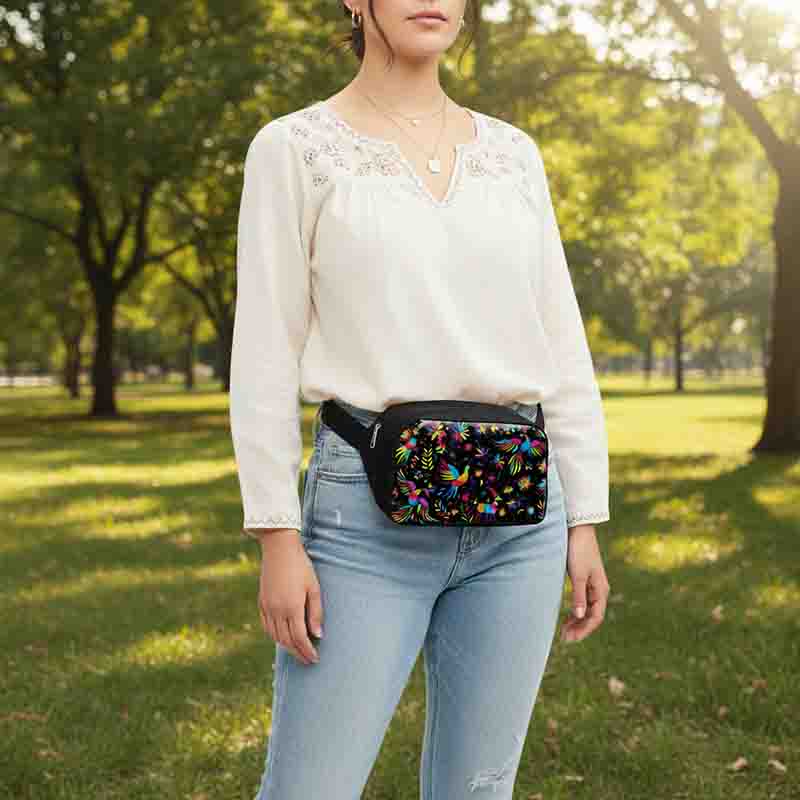 Cangurera Modelo Huichol Crossbody Ajustable para Mujer y Hombre. - Imagen 4