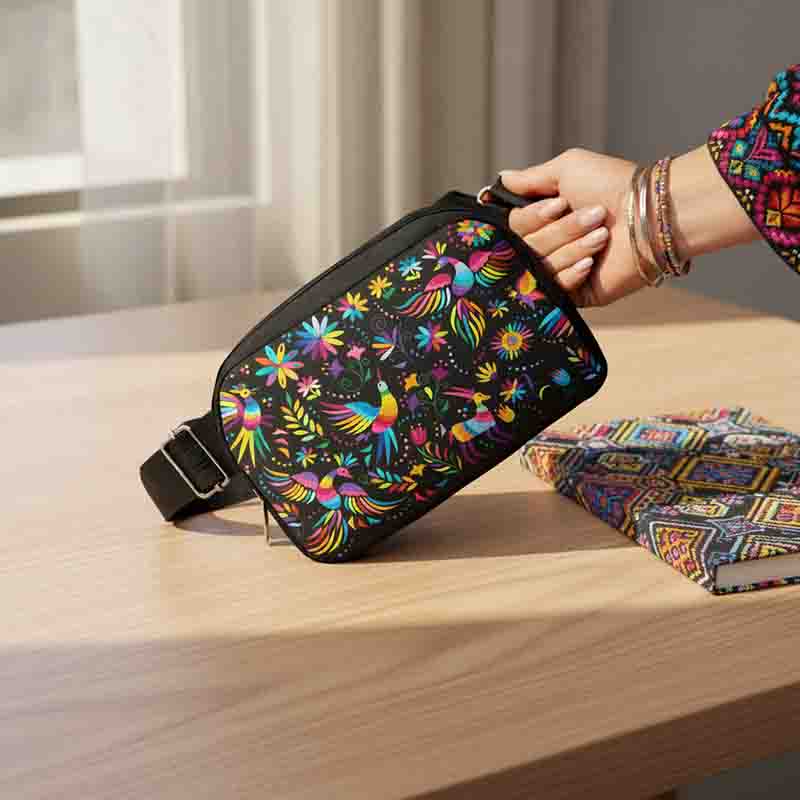 Cangurera Modelo Huichol Crossbody Ajustable para Mujer y Hombre. - Imagen 6