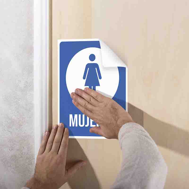 Señalamientos Adhesivos para Baño Hombre y Mujer 2 Piezas 20x25 cm. - Imagen 6