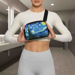 Cangurera Modelo Noche Estrellada Unisex Crossbody Ajustable.