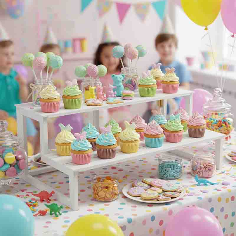 Base Plegable para Mesa de Dulces de MDF con 2 Niveles 80 cm. - Imagen 8