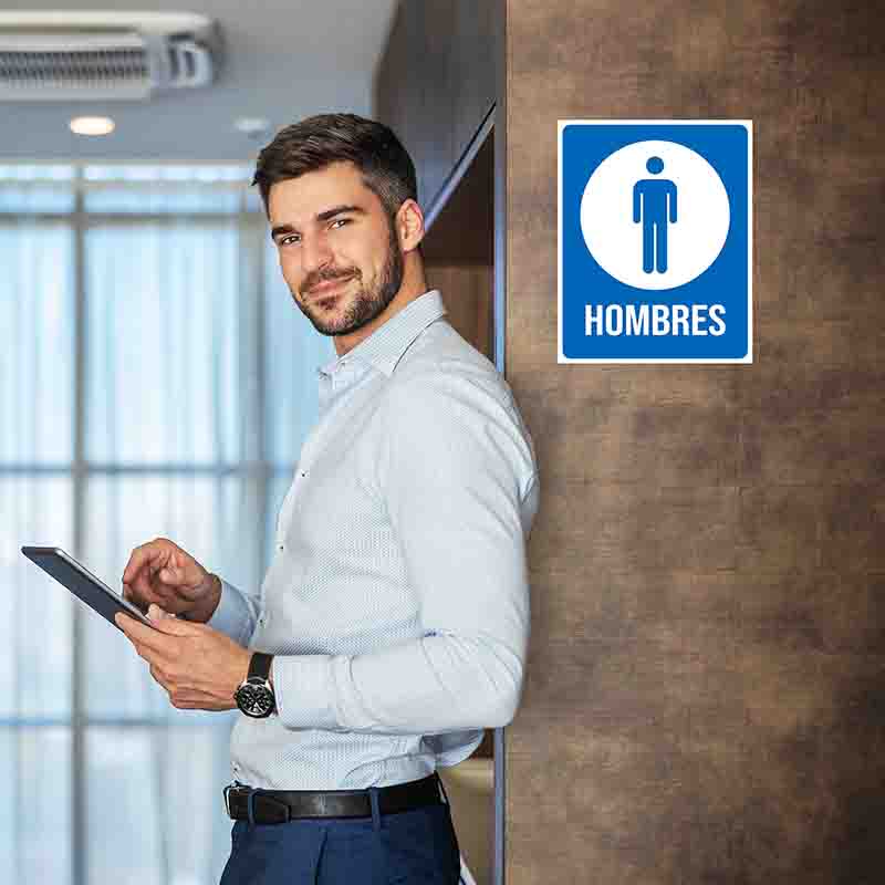 Señalamientos Adhesivos para Baño Hombre y Mujer 2 Piezas 20x25 cm. - Imagen 4