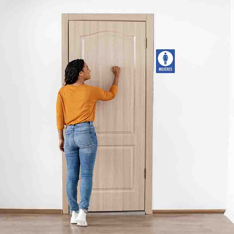 Señalamientos Adhesivos para Baño Hombre y Mujer 2 Piezas 20x25 cm. - Imagen 8