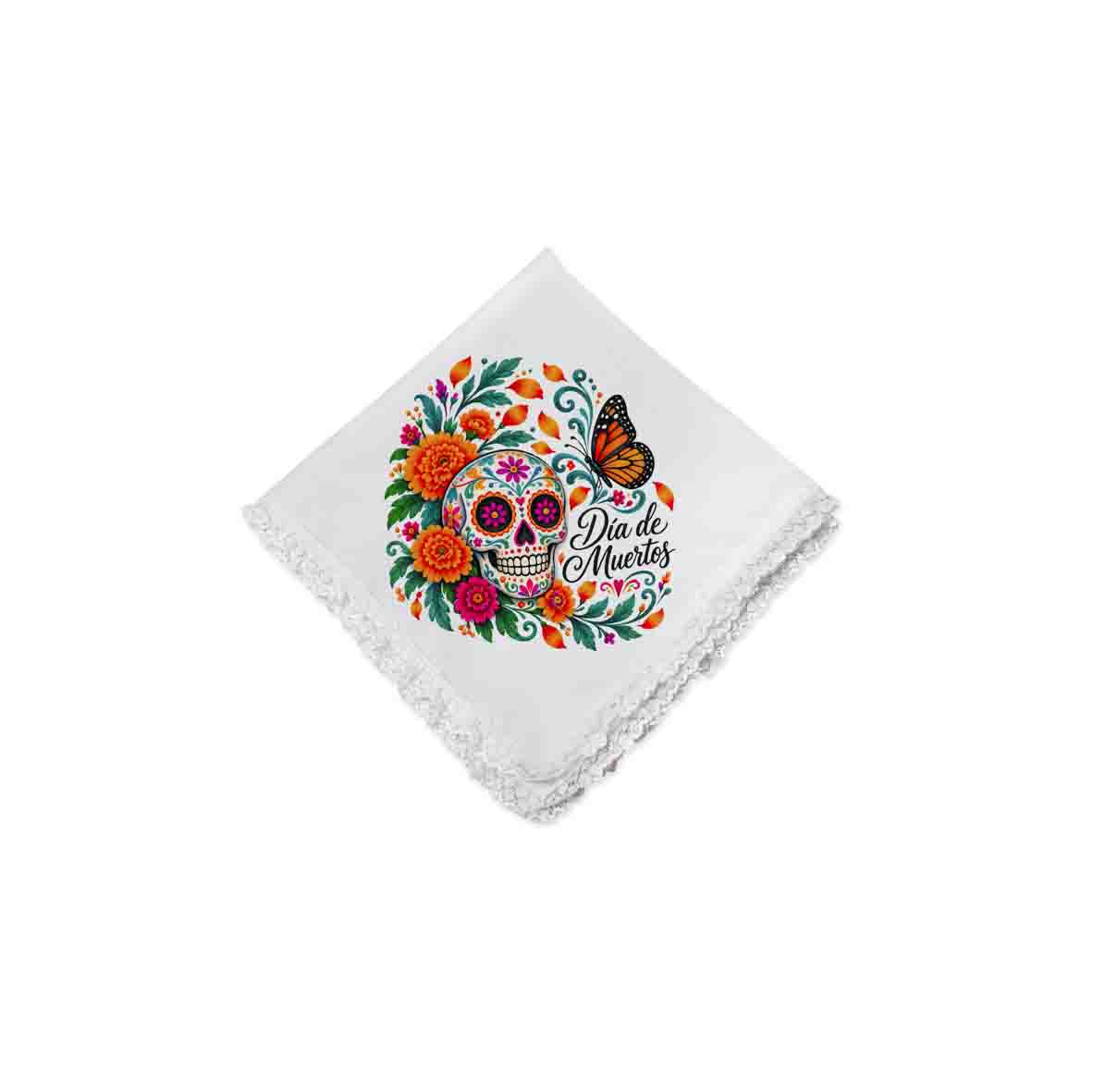 Servilleta Floral Decorativa Día de Muertos - Imagen 2