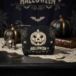 Monedero Negro de Halloween Mod. Calabaza Nocturna