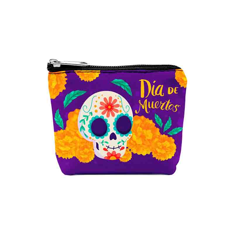 Monedero Mexicano Día de Muertos Mod. Calavera Cempasúchil - Imagen 3