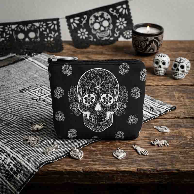 12 Monederos Decorativos Día de Muertos en Diseños Variados - Imagen 6