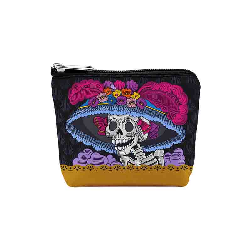 Monedero Tradicional Día de Muertos Mod. Catrina de Sombrero - Imagen 3