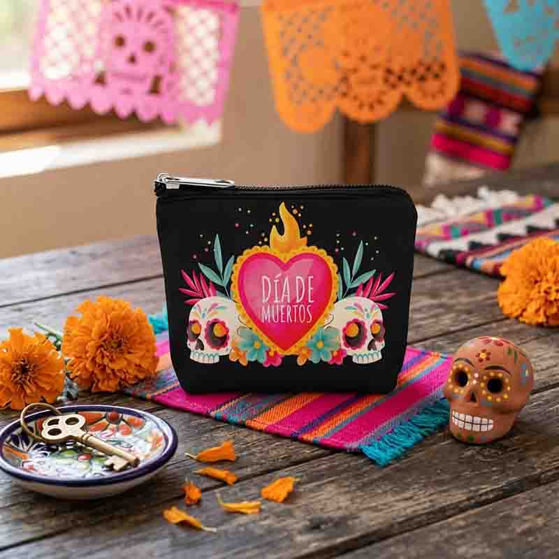 12 Monederos Decorativos Día de Muertos en Diseños Variados - Imagen 9