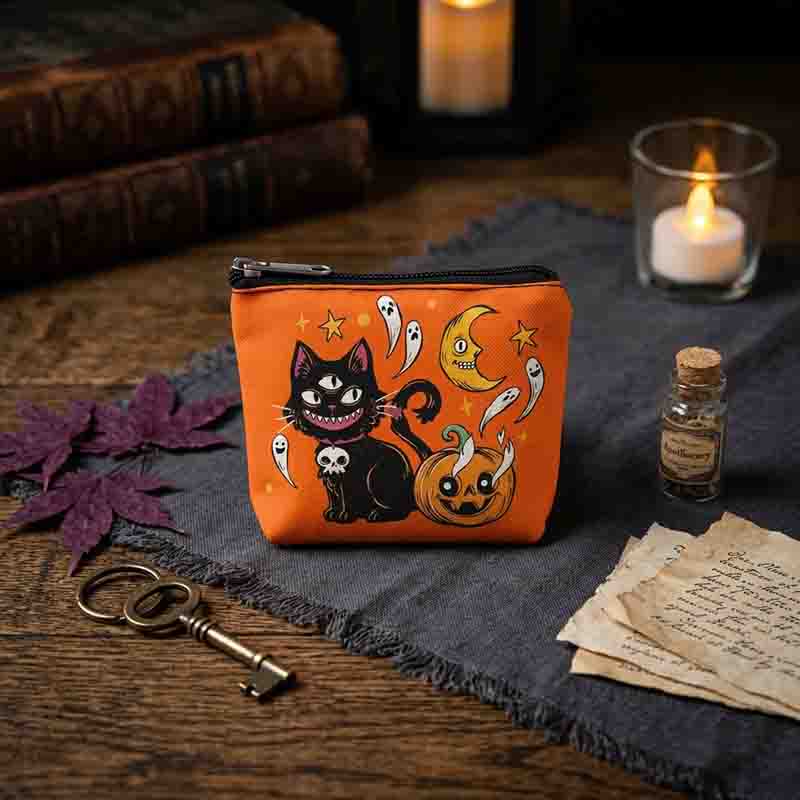 Monedero Temático Halloween Mod. Gato de la Suerte
