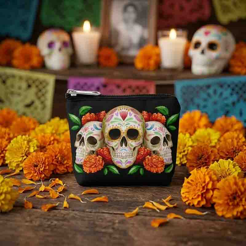 12 Monederos Decorativos Día de Muertos en Diseños Variados - Imagen 13