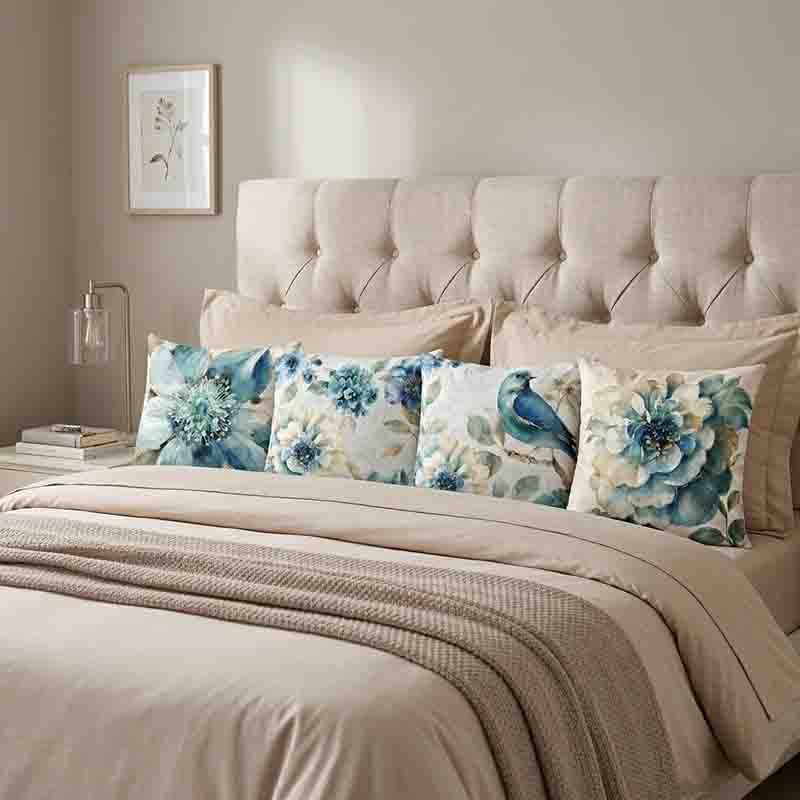 4 Fundas Decorativas Mod. Blue Bird - Imagen 2