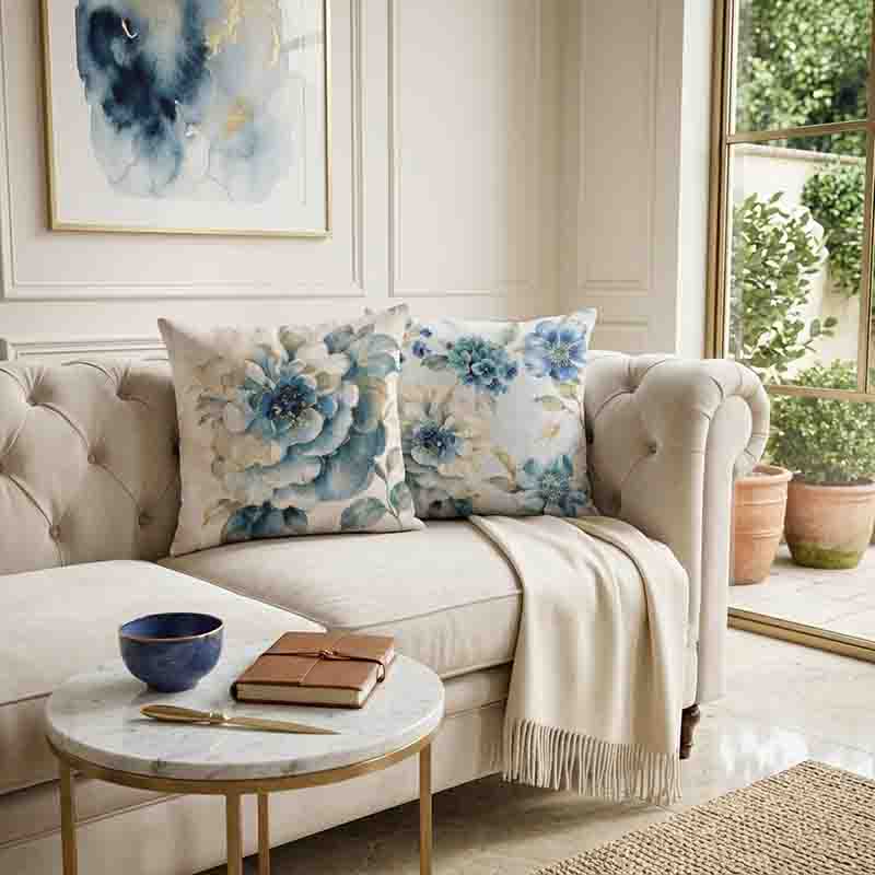 4 Fundas Decorativas Mod. Blue Bird - Imagen 5