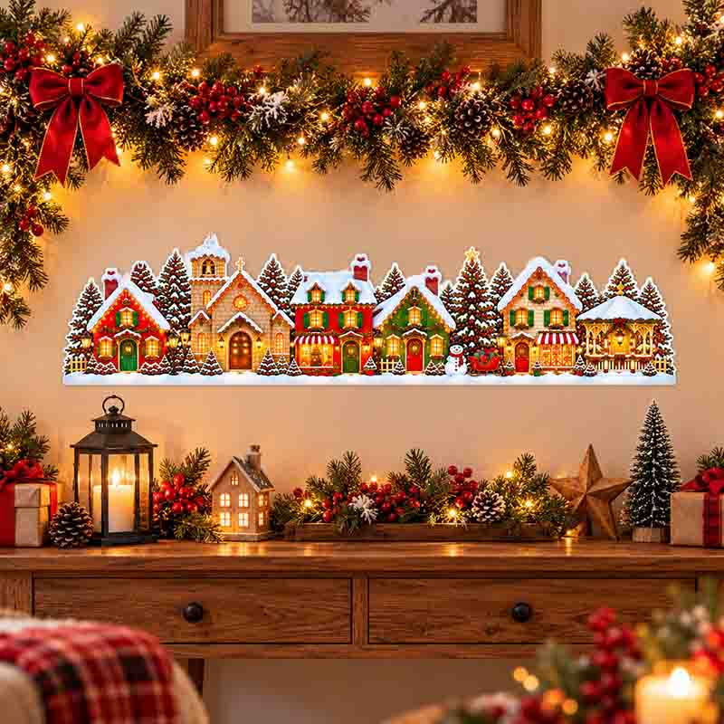 Villa Navideña Decorativa Adhesiva en Vinil - Imagen 6
