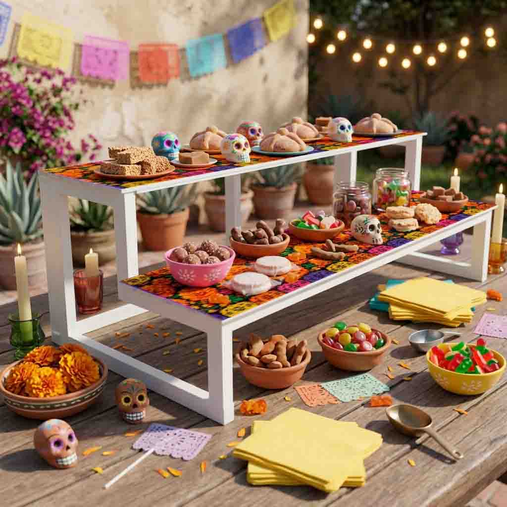 Mesa Plegable para Ofrenda Día de Muertos Mod. Camino de Flores - Imagen 3