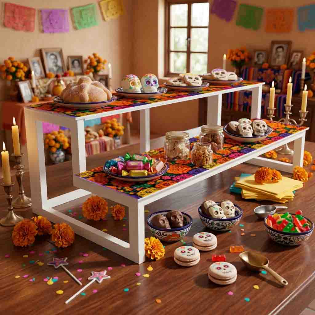 Mesa Plegable para Ofrenda Día de Muertos Mod. Camino de Flores - Imagen 5