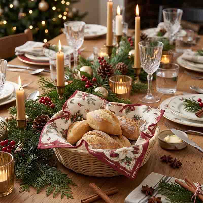 Set de 4 Servilletas Navideñas de Tela con Diseños Diferentes - Imagen 5