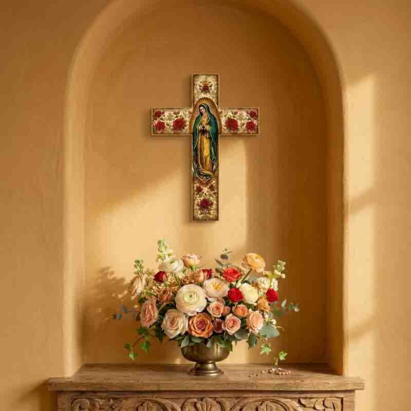 Cruz Religiosa Decorativa Mod. Virgen de Guadalupe - Imagen 3