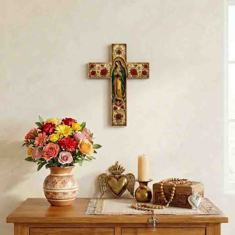 Cruz Religiosa Decorativa Mod. Virgen de Guadalupe - Imagen 4