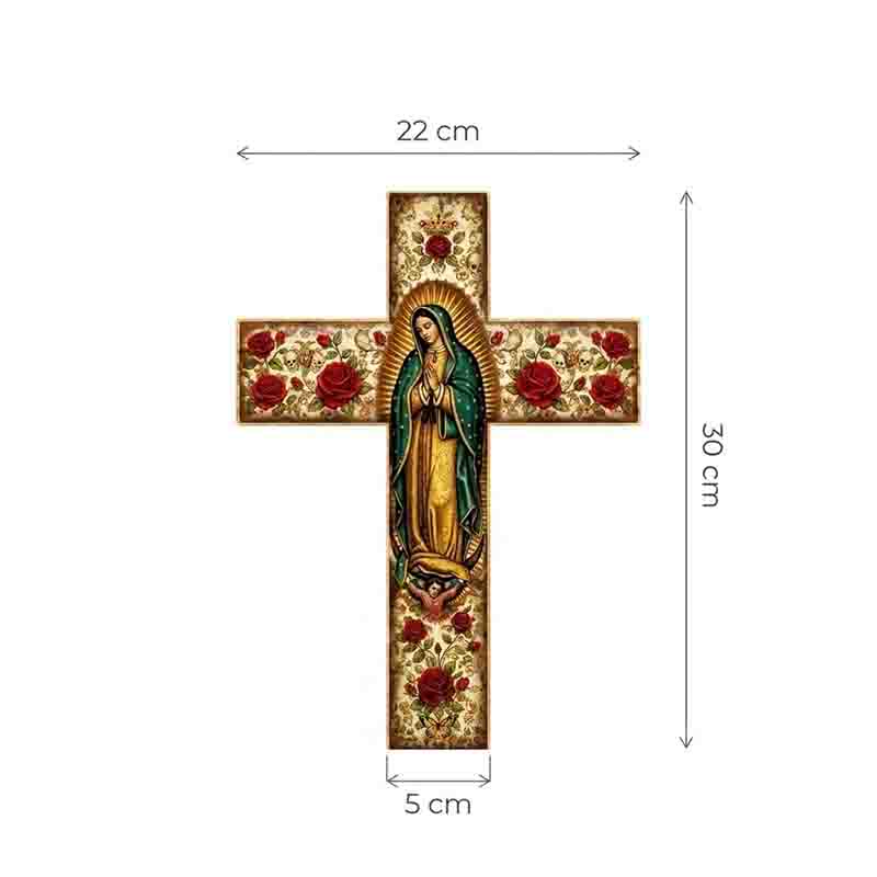 Cruz Religiosa Decorativa Mod. Virgen de Guadalupe - Imagen 2