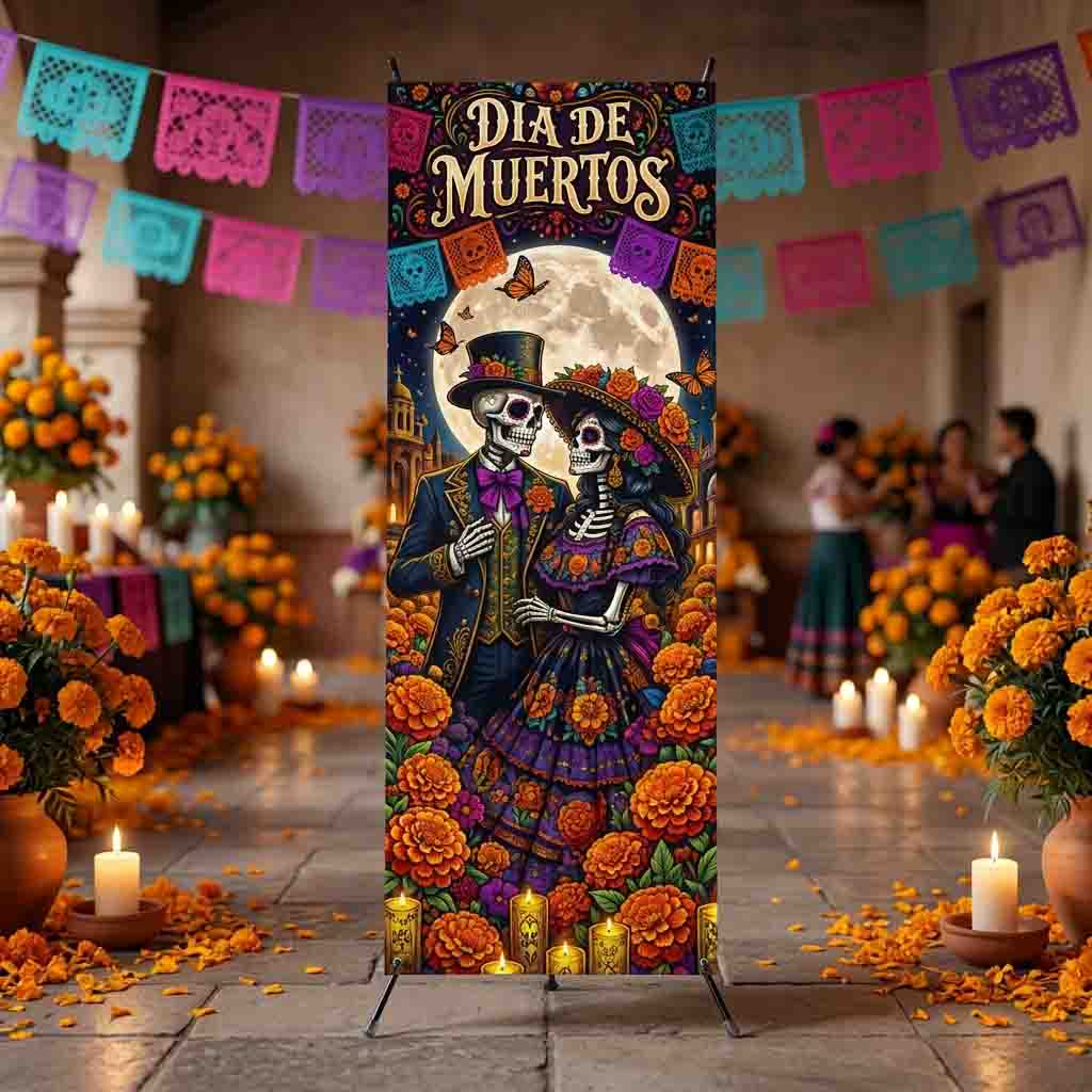Banner Día de Muertos con Estructura Tipo Araña - Imagen 2