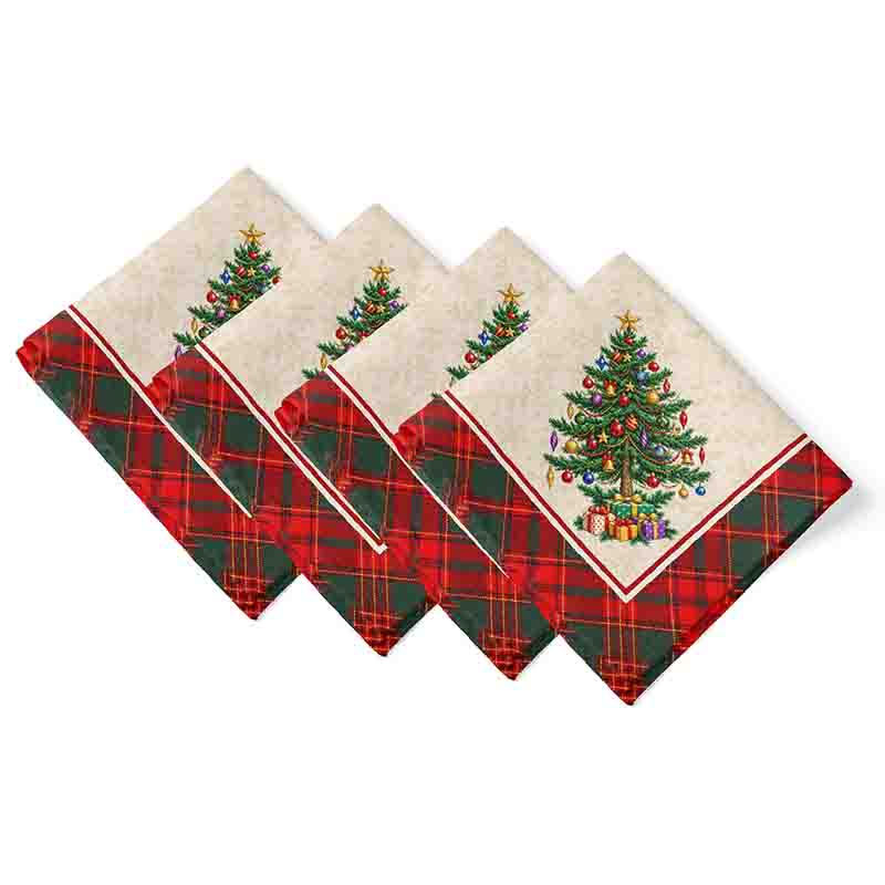 Servilletas de Navidad para Mesa con Diseño de Árbol Navideño Mod. Ilusión Navideña