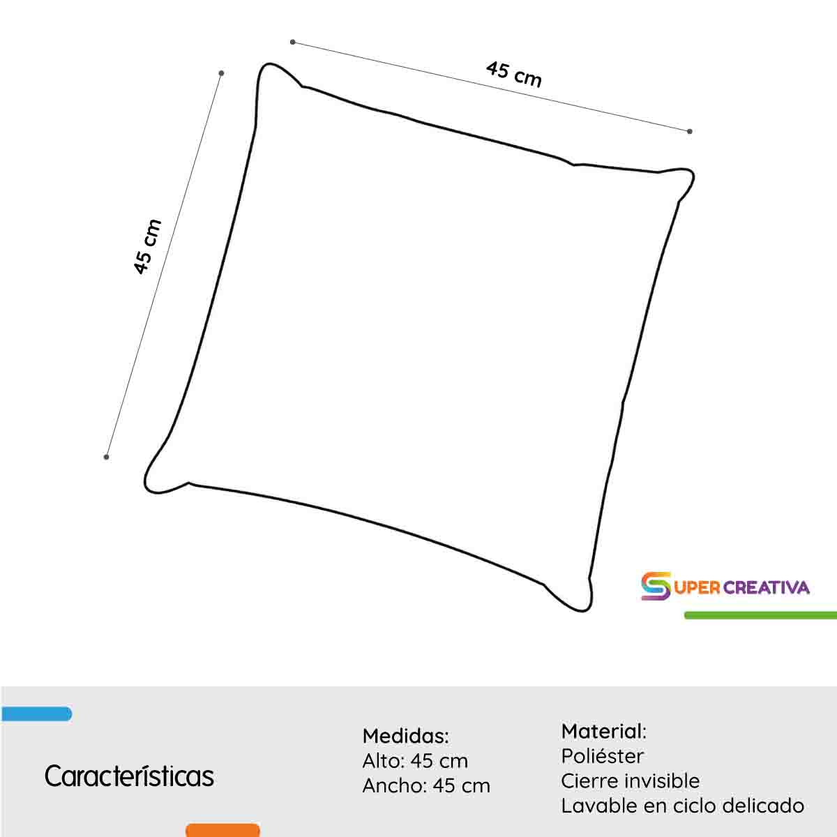 Funda de Cojín con Ave Azul y Flores en Acuarela - Imagen 2