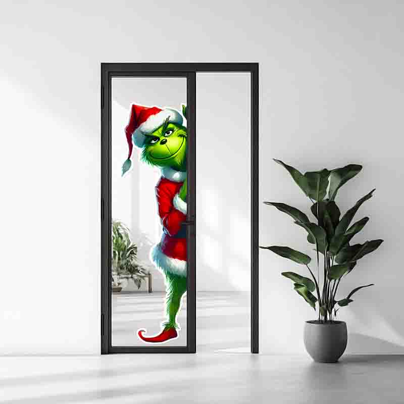 Vinil Grinch Navideño para Puertas y Decoración del Hogar - Imagen 2