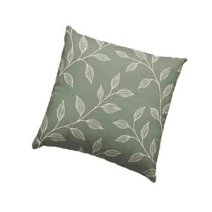 Funda de Almohada con Ramas y Hojas en Verde Salvia