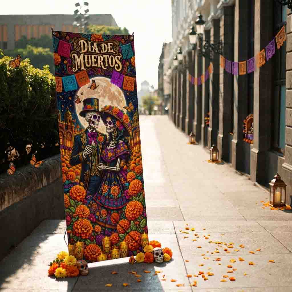Banner Día de Muertos con Estructura Tipo Araña - Imagen 4